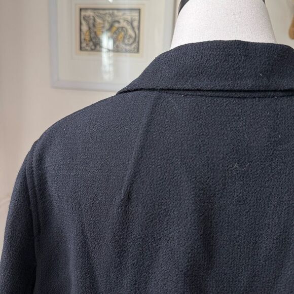 Lafayette 148 Longline Open Front Blazer Textured Wool Crepe $350 S - Picture 5 of 7